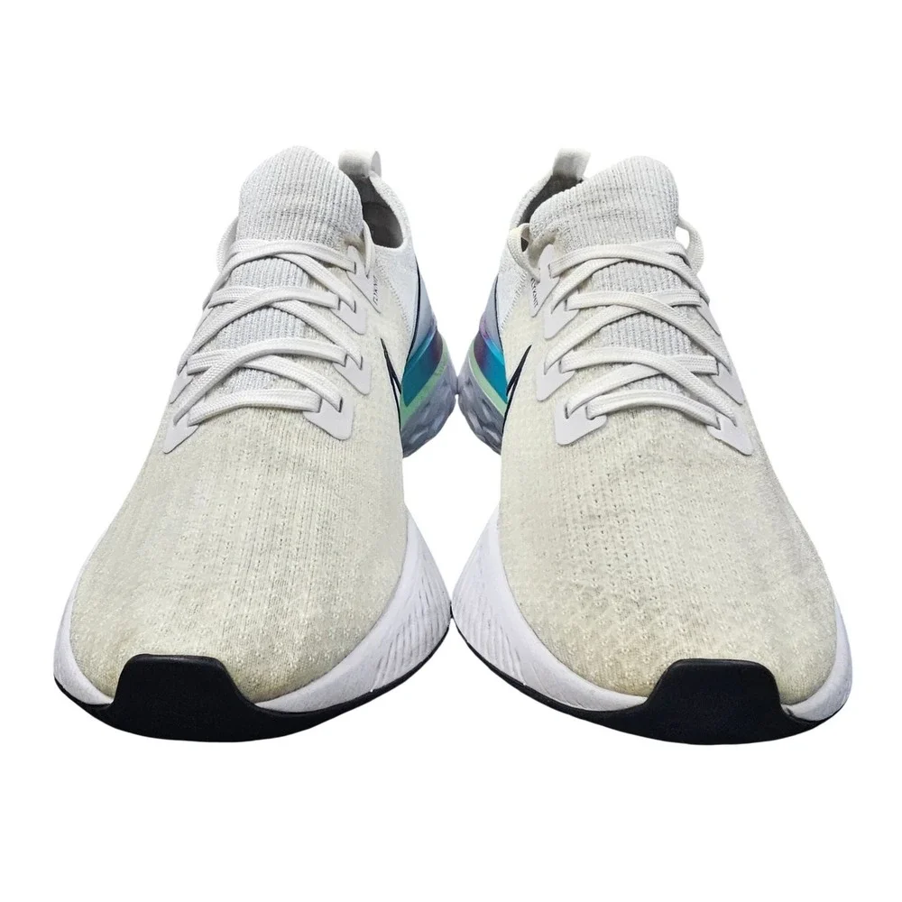 Nike‎ React Infinity Run Flyknit Platinum Tint Iridescent CD4371-102 Men's 10.5